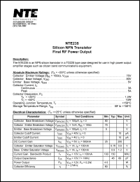 NTE235 Datasheet