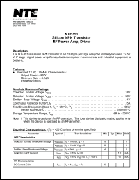NTE351 Datasheet