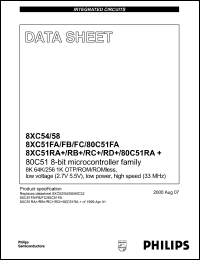 P87C58SFBB Datasheet