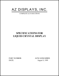 ACM1602B-RLYS-T Datasheet