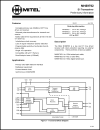 MH89792-1 Datasheet