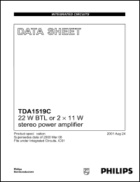 TDA1519CTH Datasheet