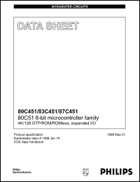 SC87C451CCA68 Datasheet