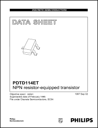 PDTD114ET Datasheet