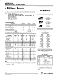 MC10H016FNR2 Datasheet