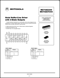 MC74ACT244SDR2 Datasheet