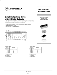 MC74ACT241DTR2 Datasheet