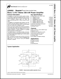 LM4850MDC Datasheet