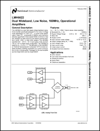 LMH6622MWC Datasheet