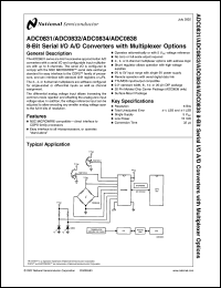 ADC0831CMDC Datasheet