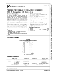 ADC0802MDC Datasheet