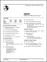 Z8E00110PEC Datasheet