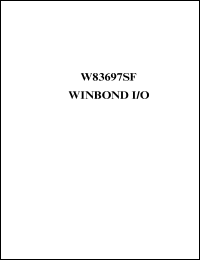 W83697SF Datasheet