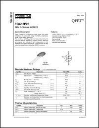 FQA12P20 Datasheet