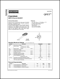 FQA30N40 Datasheet