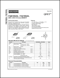 FQB19N20L Datasheet