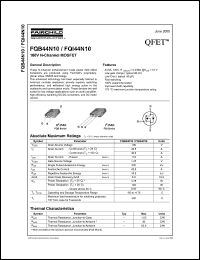 FQI44N10 Datasheet