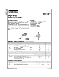 FQPF1N50 Datasheet
