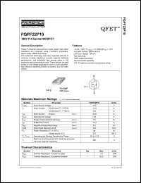 FQPF22P10 Datasheet