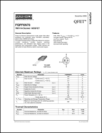 FQPF6N70 Datasheet