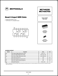MC74ACT02M Datasheet