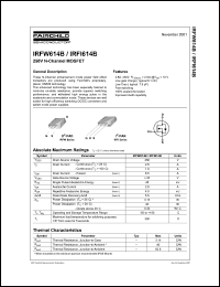 IRFW614B Datasheet