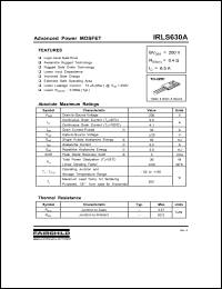 IRLS630A Datasheet