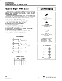 MC74VHC02DTR2 Datasheet