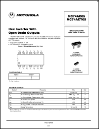 MC74AC05D Datasheet