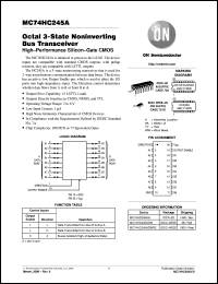 MC74HC245ADTEL Datasheet