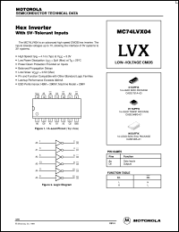 MC74LVX04DR2 Datasheet
