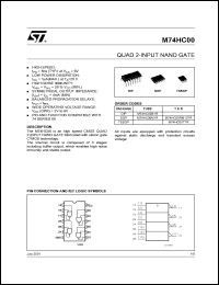 M74HC00RM13TR Datasheet