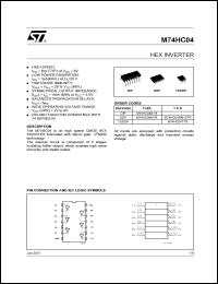 M74HC04B1R Datasheet