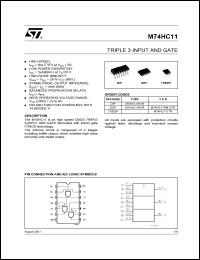 M74HC11RM13TR Datasheet