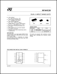 M74HC20RM13TR Datasheet