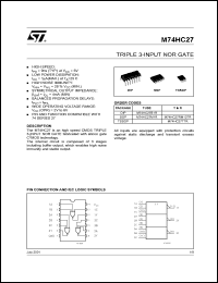 M74HC27RM13TR Datasheet
