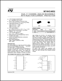 M74HC4852RM13TR Datasheet