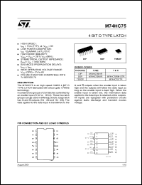 M74HC75B1R Datasheet
