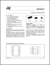M74HC77RM13TR Datasheet