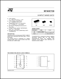M74HCT30RM13TR Datasheet