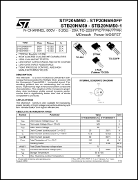 STB20NM50-1 Datasheet