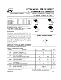 STB20NM60-1 Datasheet