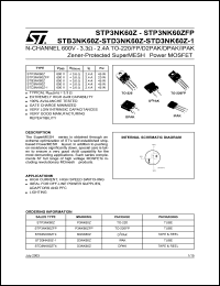 STD3NK60Z-1 Datasheet