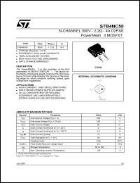 STB4NC50 Datasheet