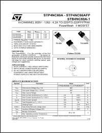 STP4NC60A Datasheet