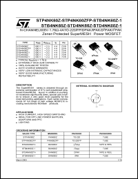 STD4NK60Z-1 Datasheet