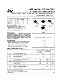 STB5NC50 Datasheet
