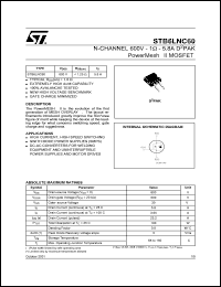 STB6LNC60 Datasheet