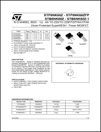STB6NK60Z-1 Datasheet