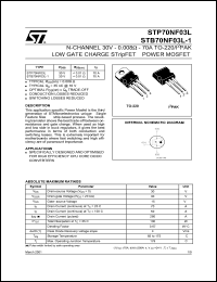 STB70NF03L-1 Datasheet